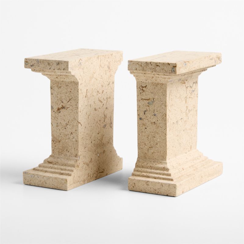 Roma Travertine Bookends, Set of 2 - image 2 of 4