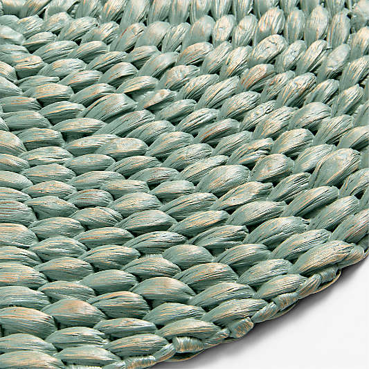 Round Mist Green Water Hyacinth Placemat