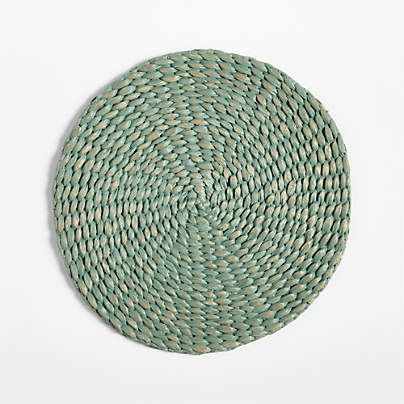 Round Grey Water Hyacinth Placemat