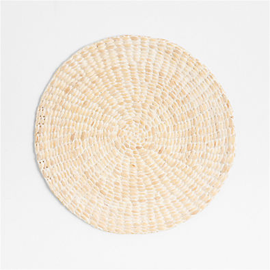 View Round Whitewashed Water Hyacinth Placemat details