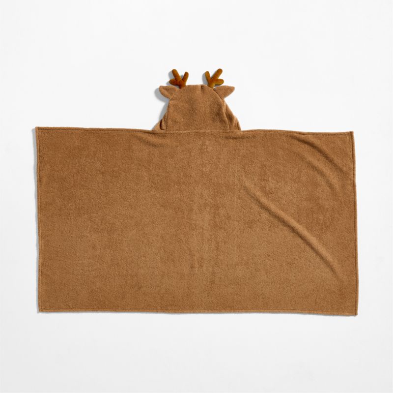 Reindeer 100% Organic Cotton Hooded Kid Towel - image 3 of 6
