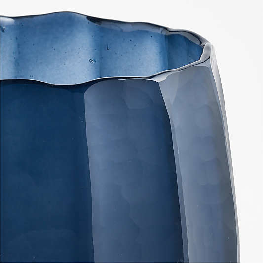 Renata Small Glass Dark Blue Vase 6"