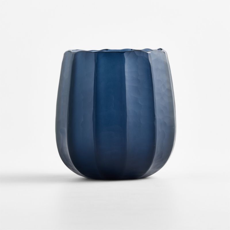 Renata Small Glass Dark Blue Vase 6" - image 2 of 3