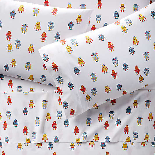 Organic Robot Kids Full Sheet Set