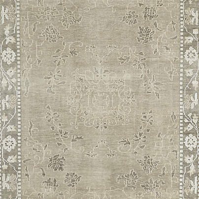 Rochelle Traditional Floral Grey Area Rug 10'x14'