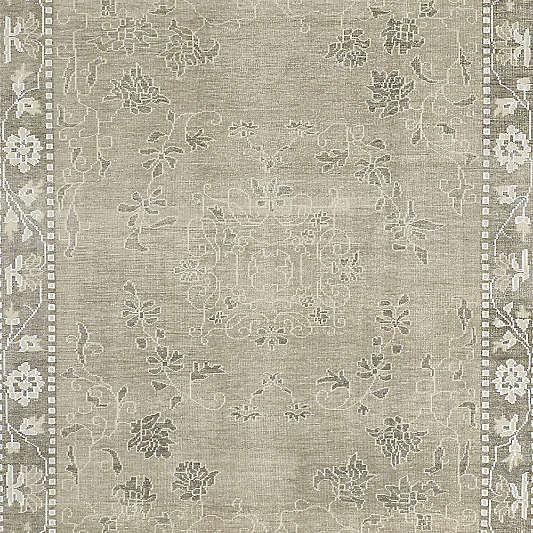 Rochelle Traditional Floral Grey Area Rug 6'x9'