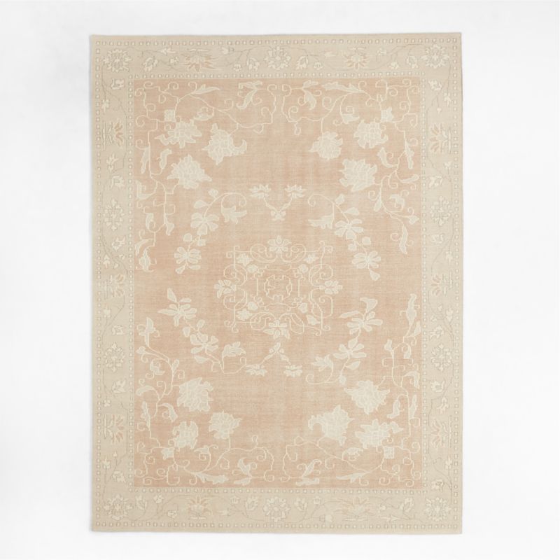 Rochelle Traditional Floral Sand Beige Area Rug