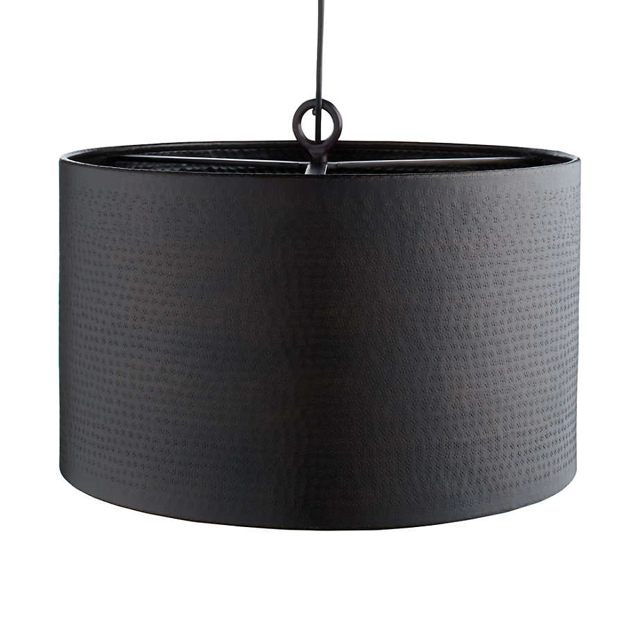 Rodan Hammered Dark Bronze Metal Drum Pendant Light + Reviews