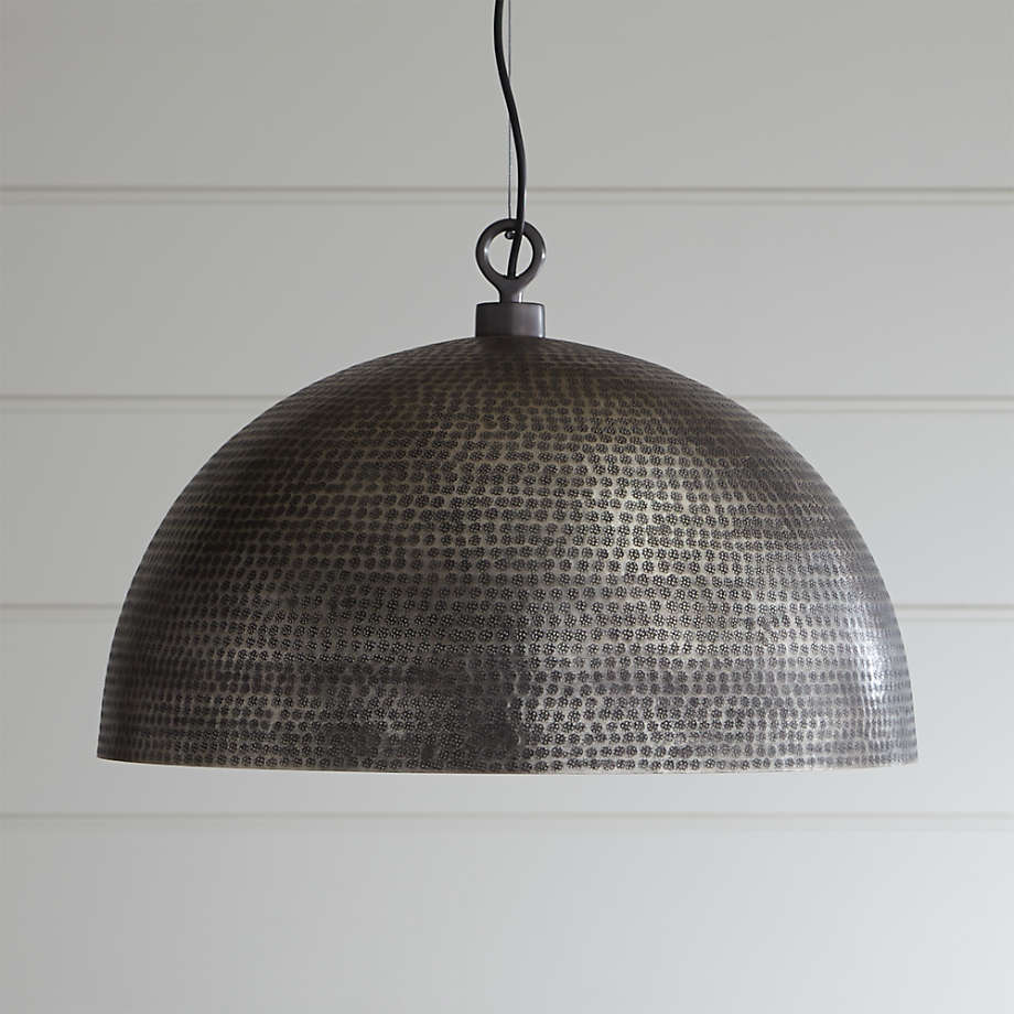 Rodan Hammered Metal Dome Pendant Light (Open Larger View)