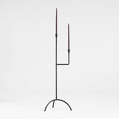 View Rodin Black Iron Floor Candelabra by Athena Calderone details