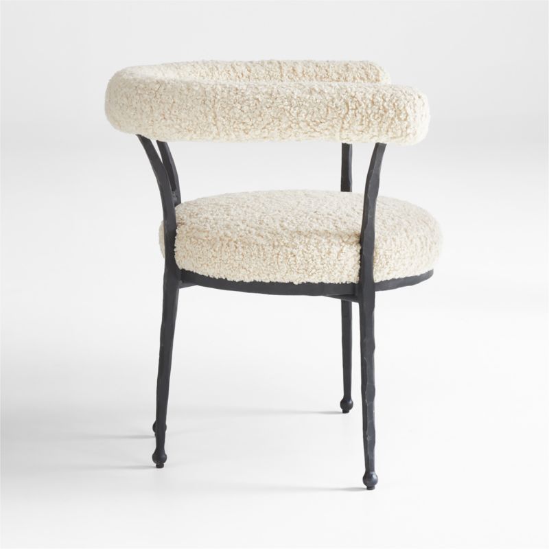 Rodin White Boucle Dining Accent Chair by Athena Calderone - image 9 of 13