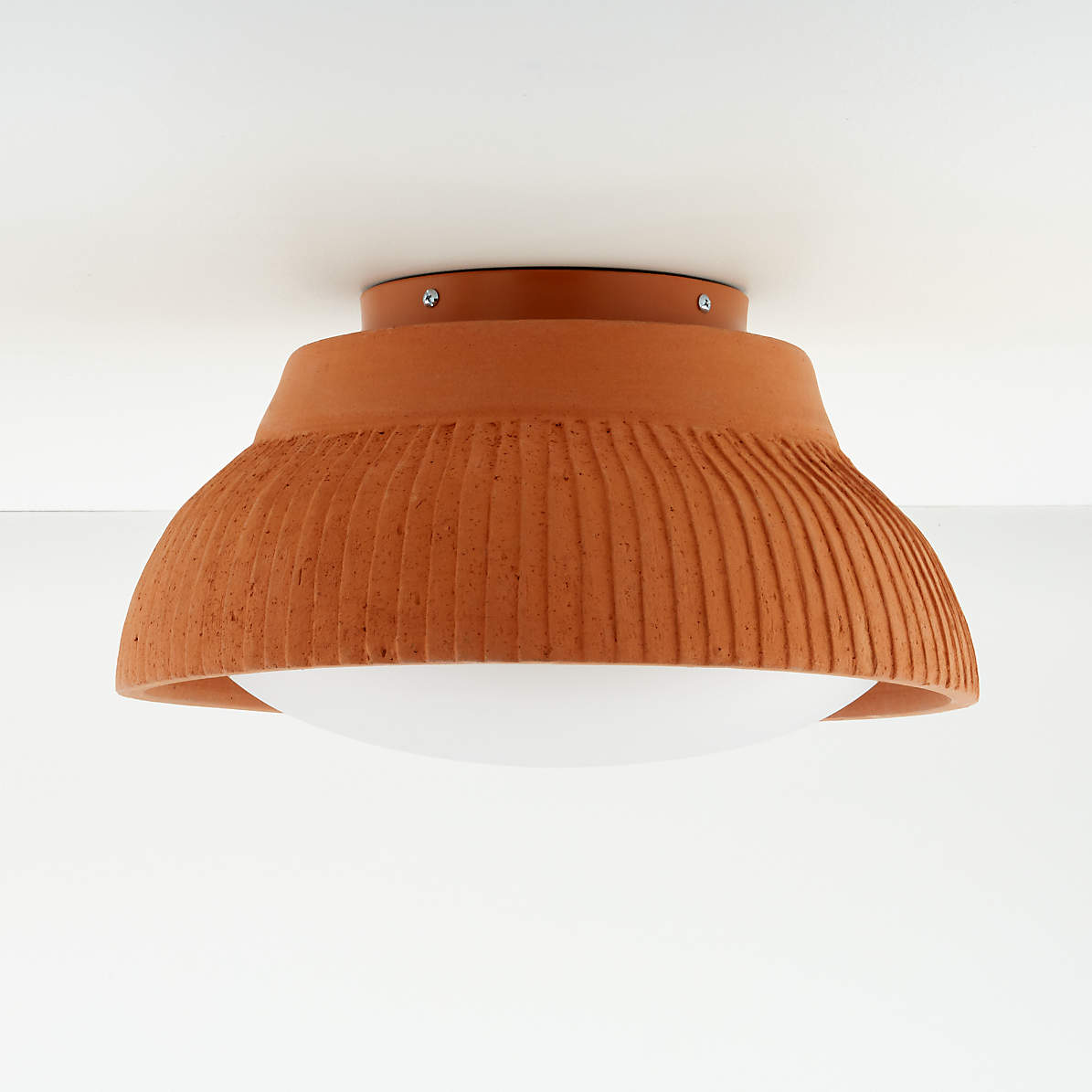 roja terracotta large flush mount light