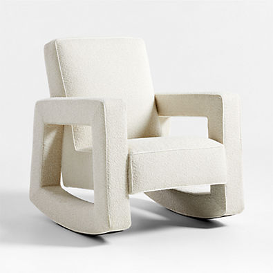 View Rollin' Cream Boucle Nursery Rocking Chair by Leanne Ford details