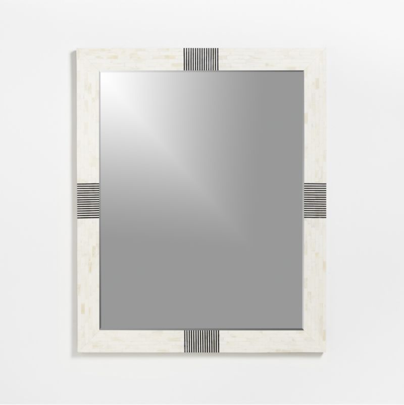 Roman Rectangular Bone Inlay Wall Mirror Reviews Crate  Barrel