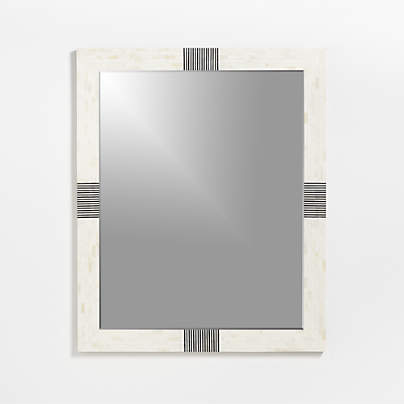 Roman Rectangular Bone Inlay Mirror