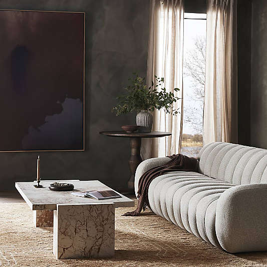 Romano Marble 61"  Rectangular Coffee Table
