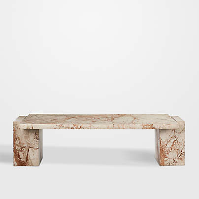 Romano Marble 61"  Rectangular Coffee Table