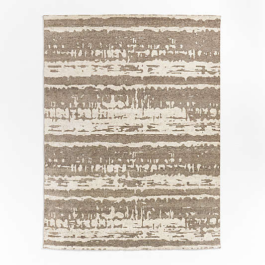 Rome Wool Blend Hand-Knotted Taupe Area Rug