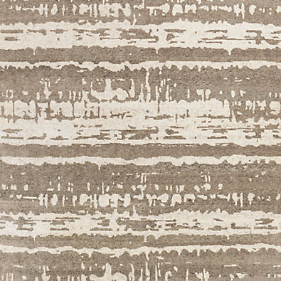 View Rome Wool Blend Hand-Knotted Taupe Rug Swatch 12"x18" details