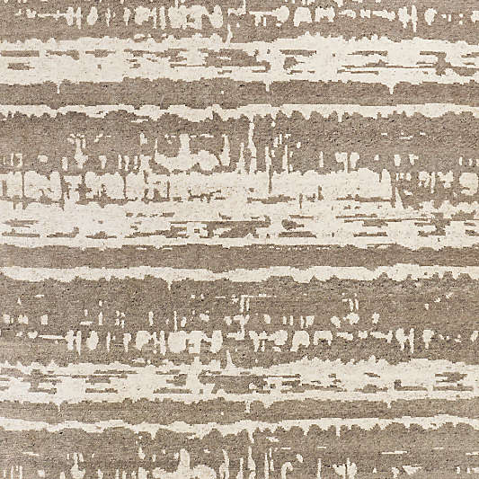 Rome Wool Blend Hand-Knotted Taupe Area Rug