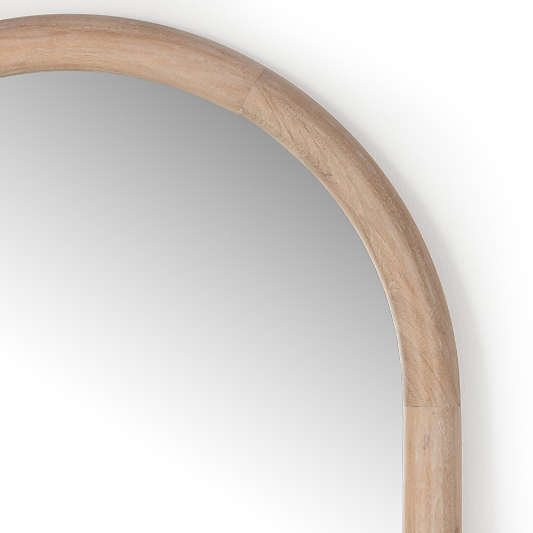 Romy White Washed Acacia Floor Mirror 38" x 77"