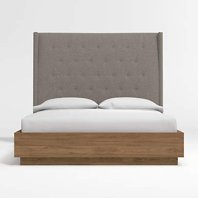 Batten Plinth Base Bed Felt Grey, How To Set Up A Bed With Just Headboard