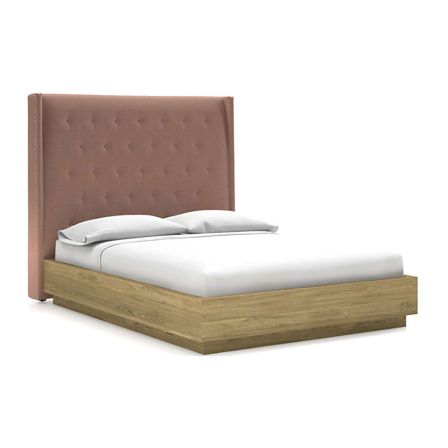 Ronin Headboard with Batten PlinthBase Bed Romantic Crate & Barrel