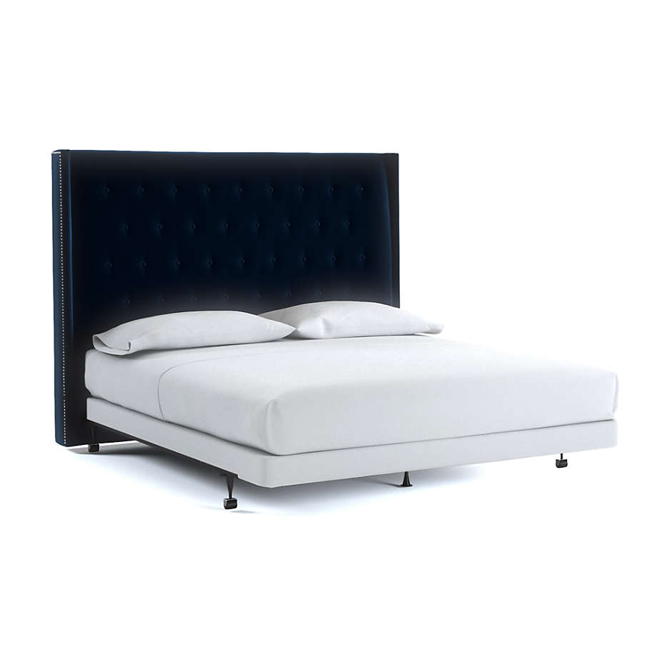 Ronin King Tufted Wingback Headboard Midnight Crate & Barrel Canada