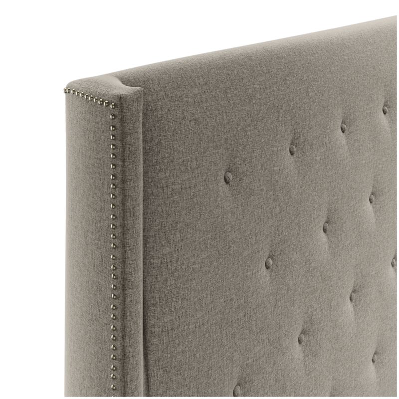 Ronin King Tufted Wingback Headboard with Upholstered Storage Bed - image 4 of 7