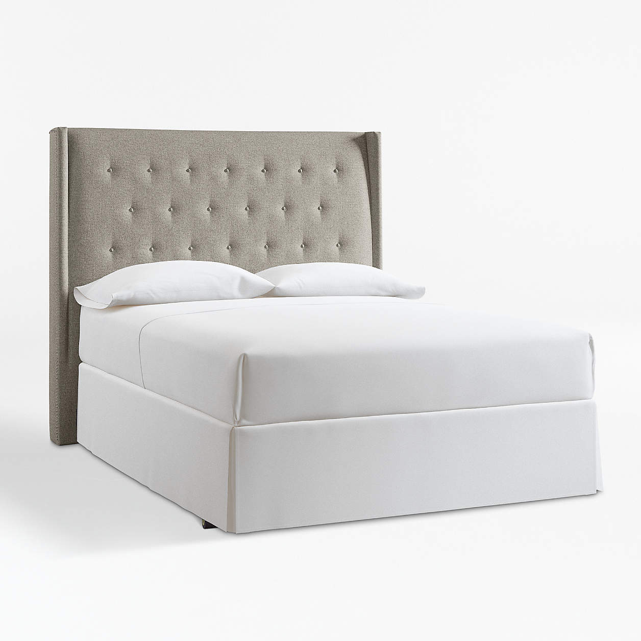 Ronin Tufted Wingback Headboard Grey Felt Grey Crate & Barrel Canada