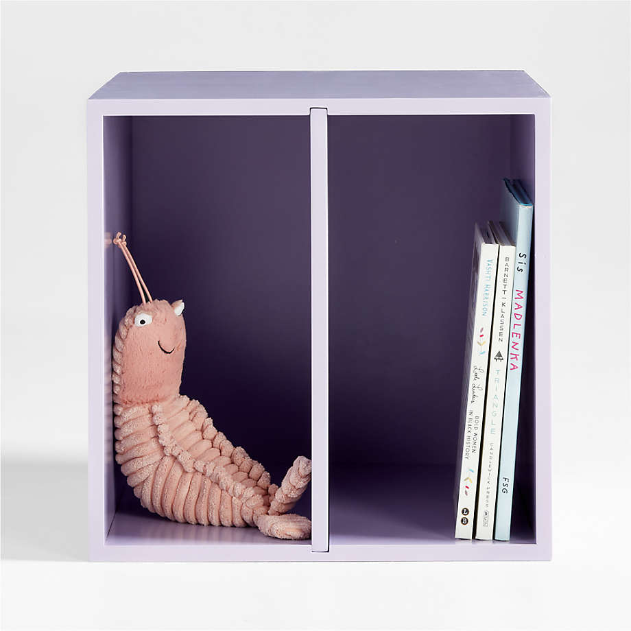 Rook Lilac Cube Bin with Divider Crate & Kids