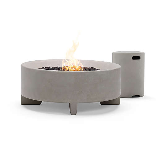 Neighbor ™ Rook Round Stone Propane Fire Table