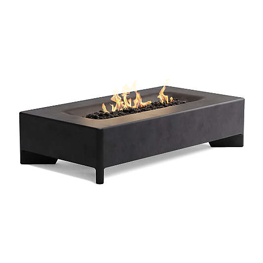 Neighbor ™ Rook Rectangle Charcoal Natural Gas Fire Table