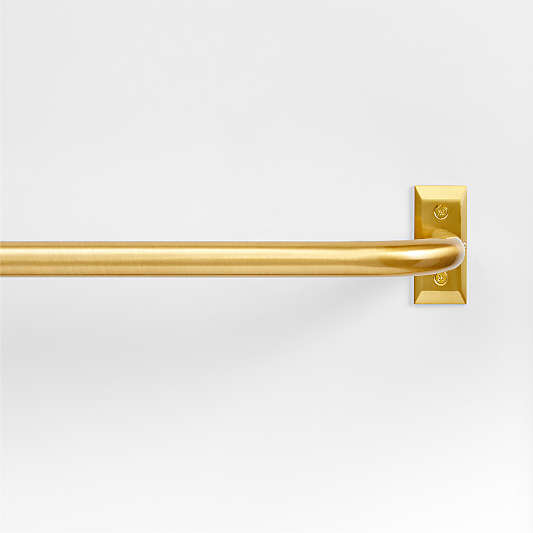 Brass 1" Room Darkening Curtain Rod 52"-88"