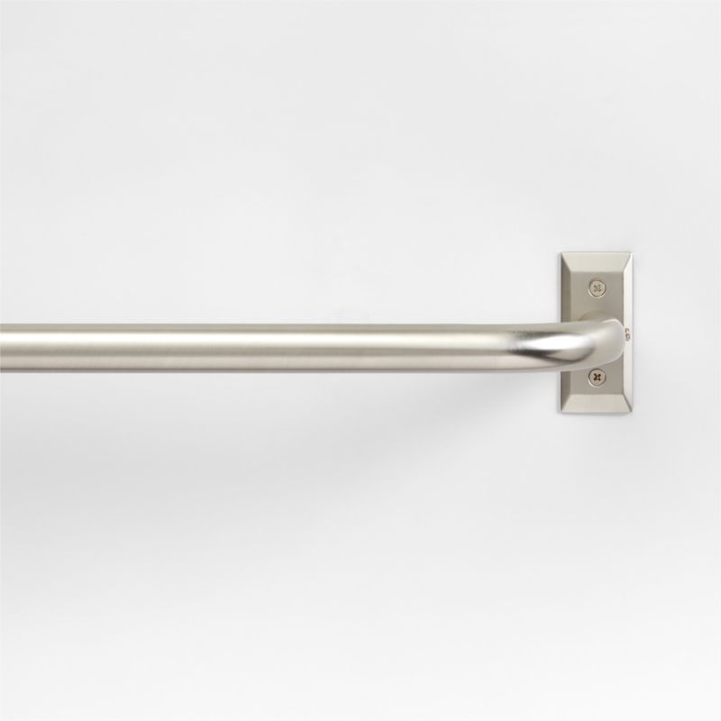 Viewing product image Brushed Nickel 1" Room Darkening Curtain Rod 32"-48" - image 1 of 3