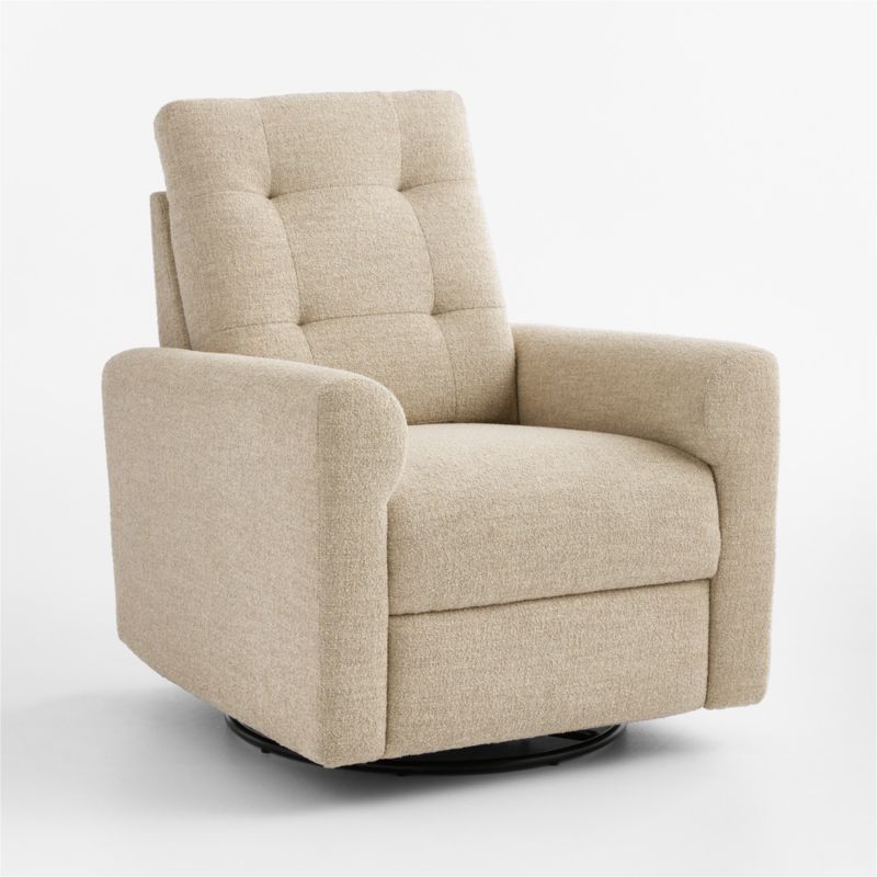 Rory Oatmeal Swivel Glider Power Recliner Nursery Chair - image 1 of 8