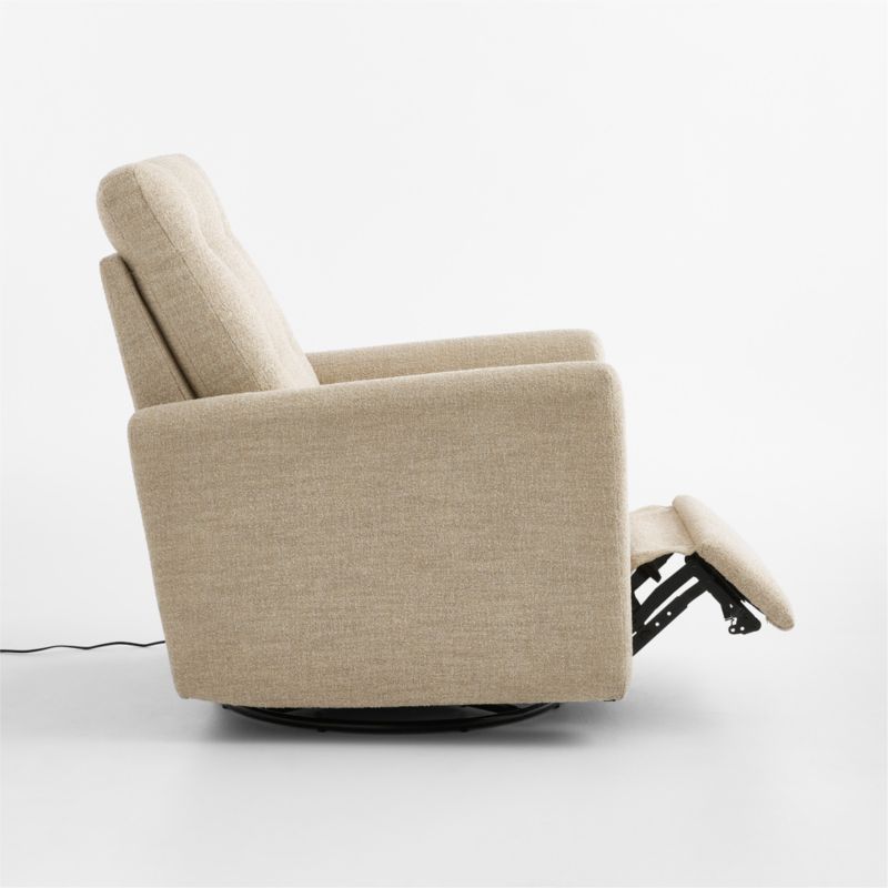 Rory Oatmeal Swivel Glider Power Recliner Nursery Chair - image 5 of 8