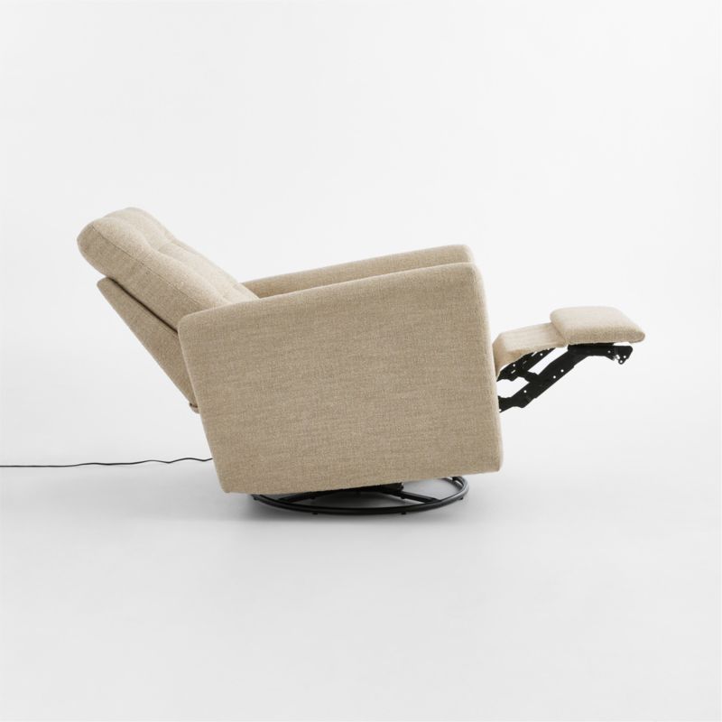 Rory Oatmeal Swivel Glider Power Recliner Nursery Chair - image 6 of 8