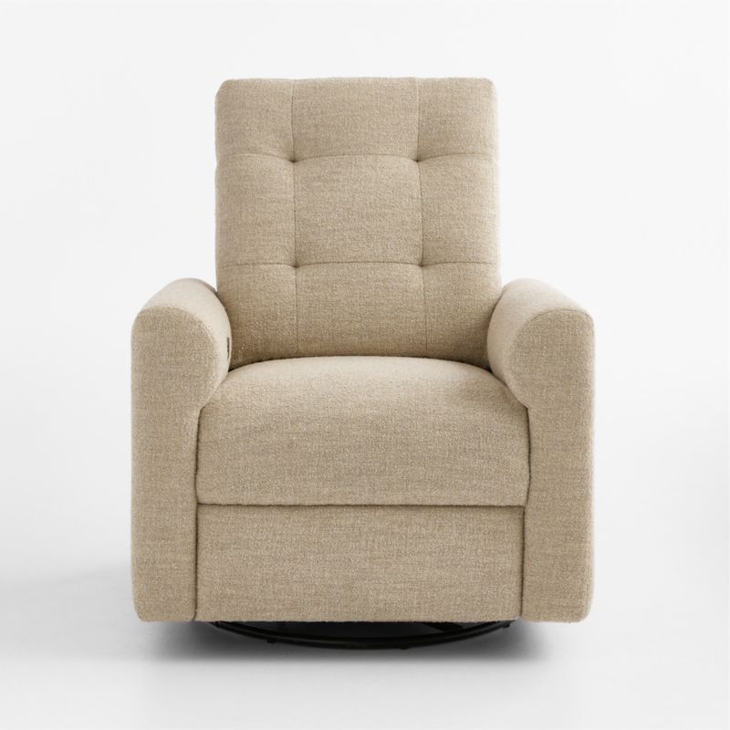 Rory Oatmeal Swivel Glider Power Recliner Nursery Chair - image 2 of 8