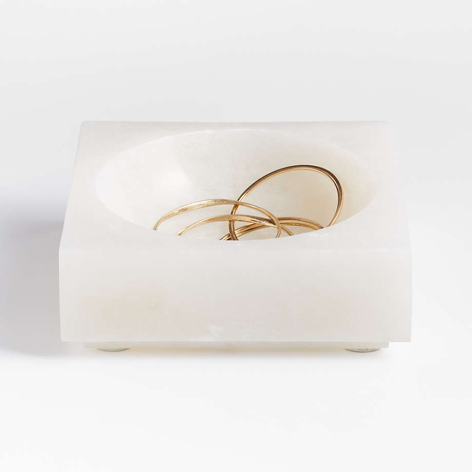 Rosa Alabaster CatchAll by Athena Calderone Crate & Barrel