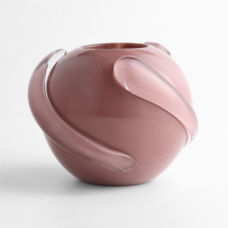 Rose Tinted Round Glass Vase 9" by Laura Harrier and Tiffany Howell - image 3 of 4