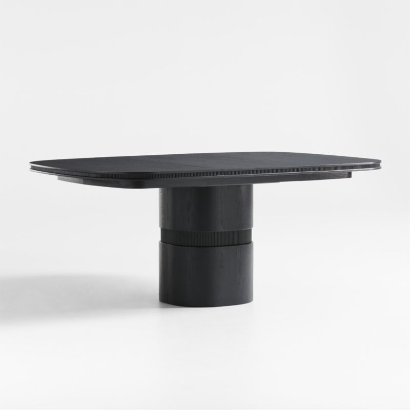 Roseau 48"-70" Charcoal Black Wood Extendable Dining Table