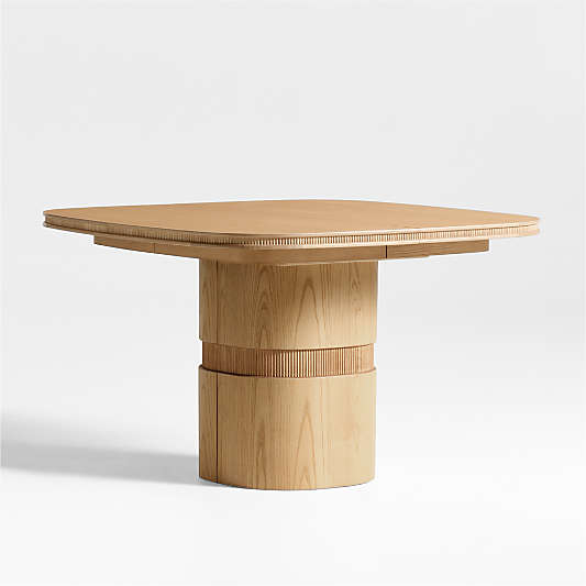 Roseau 48"-70" Natural Wood Extendable Pedestal Dining Table
