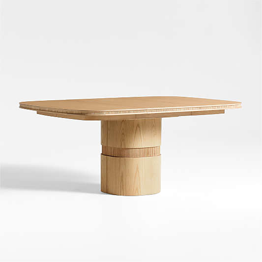 Roseau 48"-70" Natural Wood Extendable Pedestal Dining Table