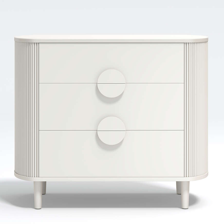 Roe Narrow White Wood Kids Dresser, Narrow Dressers For Small Spaces