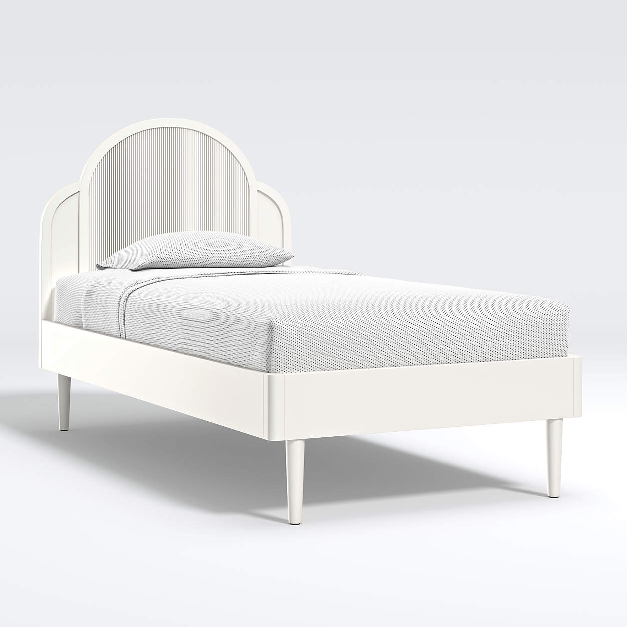 Roselle White Wood Kids Bed