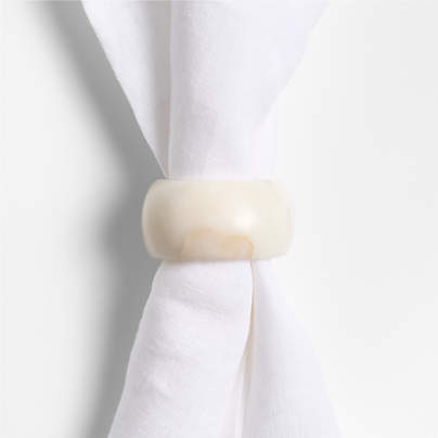 Rosette Marble Napkin Ring