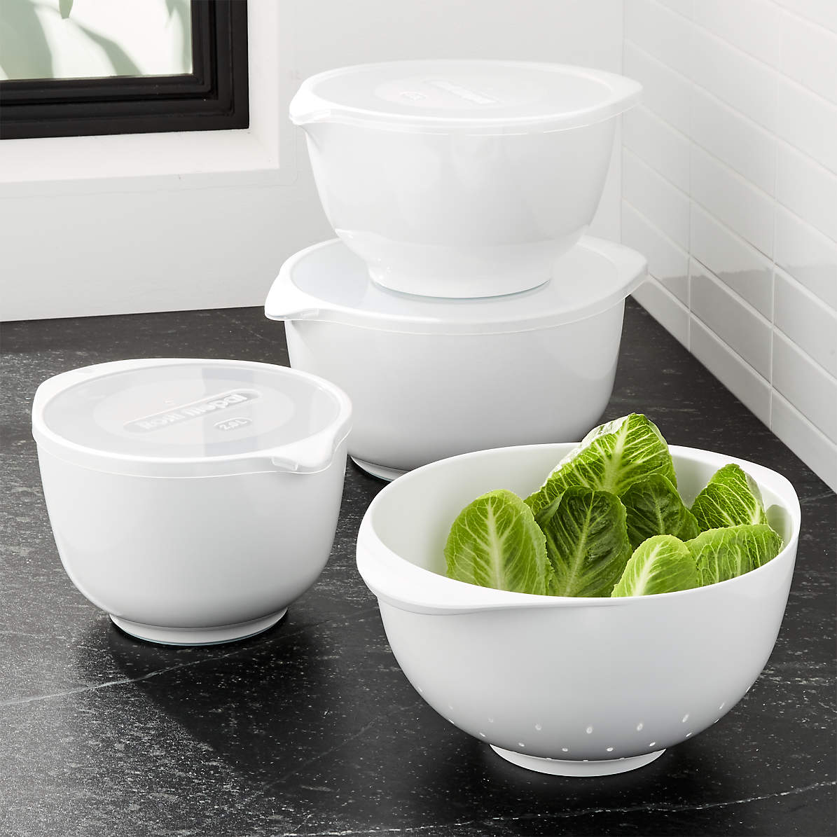 Rosti Retro Green Melamine Mixing Bowls with Lids Set + Reviews