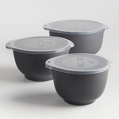 View Rosti Black Pebble Margrethe Bowls, Set of 3 details
