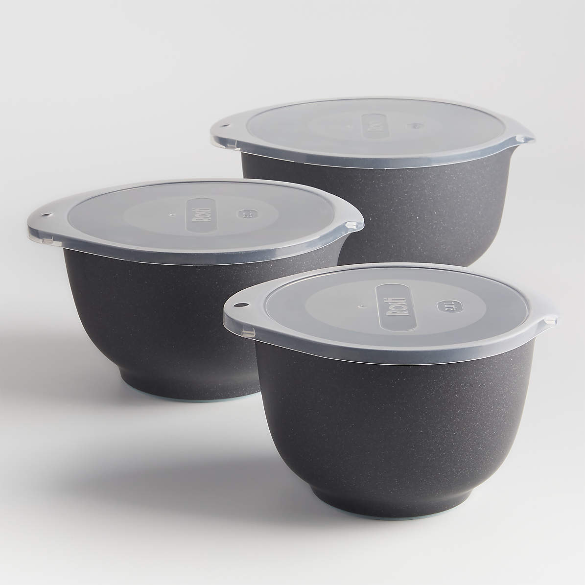 tone bestille fungere Rosti Black Pebble Margrethe Bowls, Set of 3 + Reviews | Crate & Barrel
